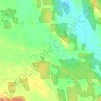 Mapa topográfico Kevisville, altitud, relieve