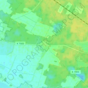 Mapa topográfico Roddan, altitud, relieve