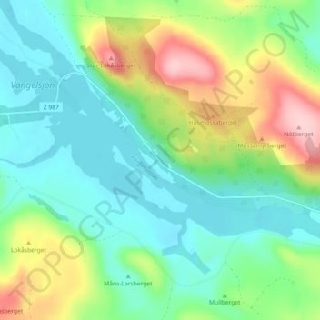 Mapa topográfico Norrby, altitud, relieve