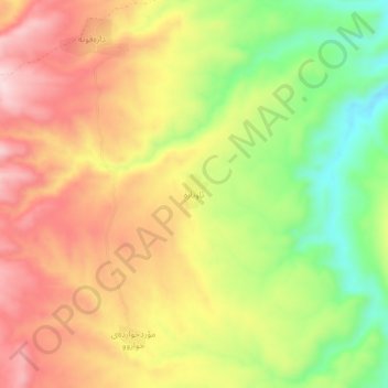 Mapa topográfico Awbara, altitud, relieve