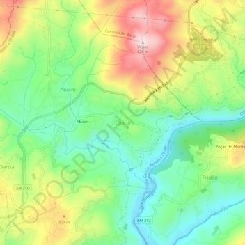 Mapa topográfico Chapa, altitud, relieve