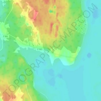 Mapa topográfico Funäs, altitud, relieve