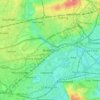 Mapa topográfico Brentford, altitud, relieve
