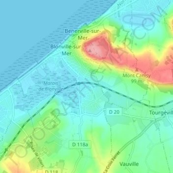 Mapa topográfico Lieu Malet, altitud, relieve