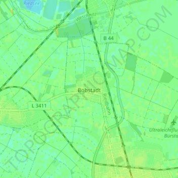 Mapa topográfico Bobstadt, altitud, relieve