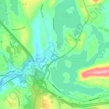 Mapa topográfico Sodom, altitud, relieve