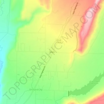 Mapa topográfico Eckert, altitud, relieve
