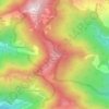 Mapa topográfico Monte Duso, altitud, relieve