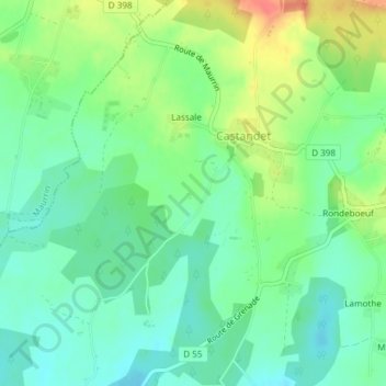 Mapa topográfico Ja, altitud, relieve
