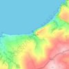 Mapa topográfico Tresaith, altitud, relieve