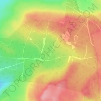 Mapa topográfico Blaxter Bog, altitud, relieve