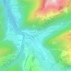 Mapa topográfico La Glière, altitud, relieve