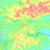 Mapa topográfico Korumburra, altitud, relieve