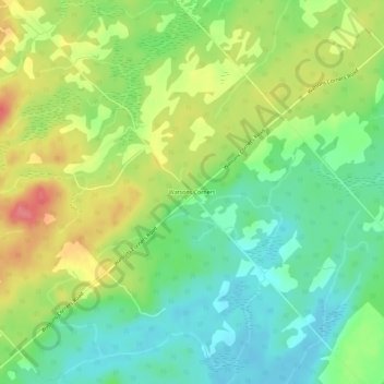 Mapa topográfico Watsons Corners, altitud, relieve