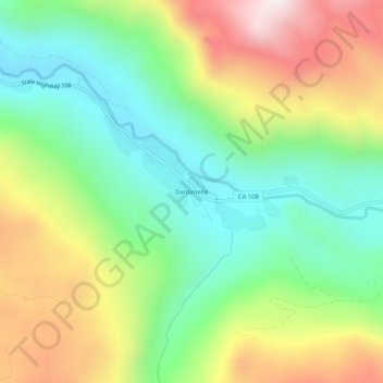 Mapa topográfico Dardanelle, altitud, relieve