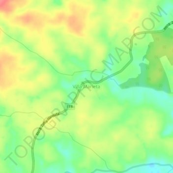 Mapa topográfico Villa Marieta, altitud, relieve