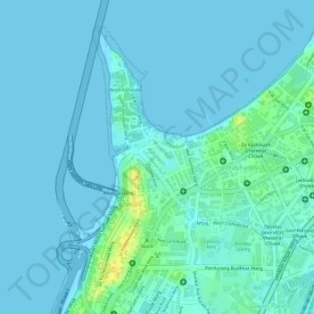 Mapa topográfico M.I.G Adarsh Nagar, altitud, relieve