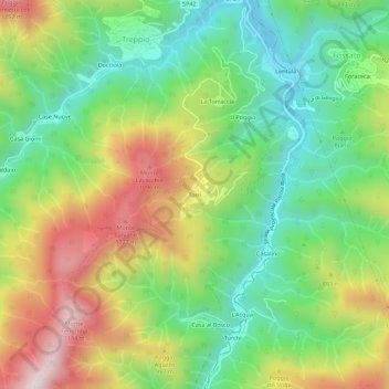 Mapa topográfico Torri, altitud, relieve