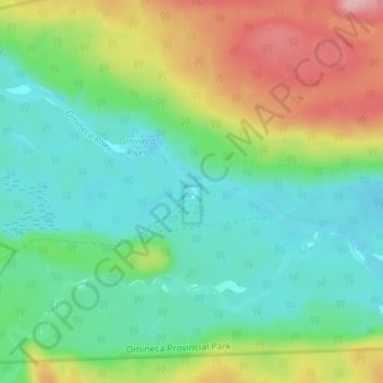 Mapa topográfico Old Hogem, altitud, relieve
