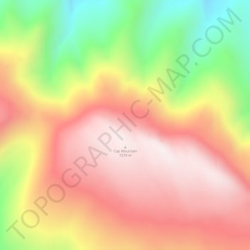 Mapa topográfico Franklin Mountains, altitud, relieve