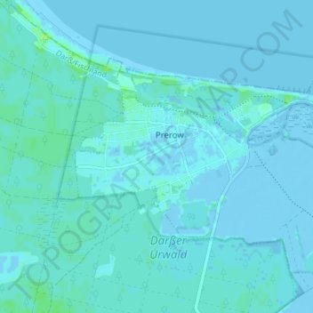 Mapa topográfico Brake, altitud, relieve