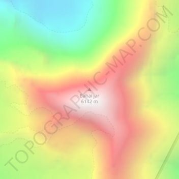 Mapa topográfico Bahai jar, altitud, relieve