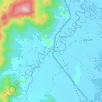 Mapa topográfico Campo, altitud, relieve