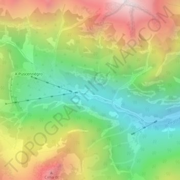 Mapa topográfico Al Fracèd, altitud, relieve