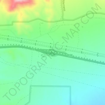 Mapa topográfico Cactus City, altitud, relieve