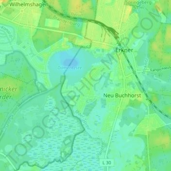 Mapa topográfico Neuseeland, altitud, relieve