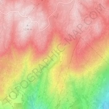 Mapa topográfico Covelo do Monte, altitud, relieve