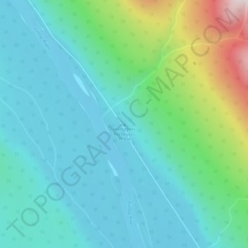 Mapa topográfico Rocky Mountains, altitud, relieve