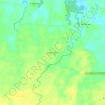 Mapa topográfico Agroportica, altitud, relieve