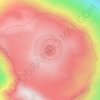 Mapa topográfico Kibo, altitud, relieve