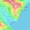 Mapa topográfico Pico do Facho, altitud, relieve