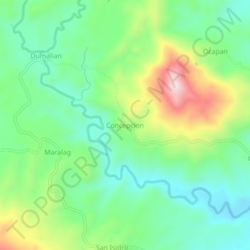 Mapa topográfico Concepcion, altitud, relieve