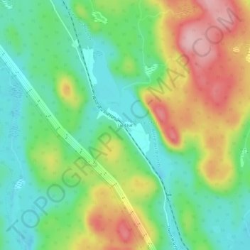 Mapa topográfico Lac-Chat, altitud, relieve