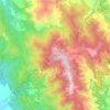 Mapa topográfico Kasauli, altitud, relieve