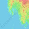 Mapa topográfico Tucker Island, altitud, relieve