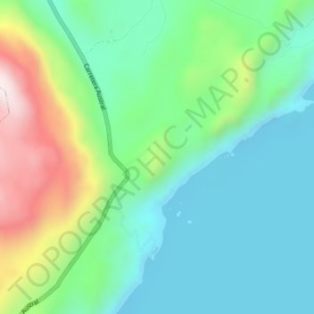 Mapa topográfico Catedral de Marmol, altitud, relieve