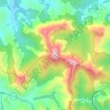 Mapa topográfico Serra do Mursa, altitud, relieve