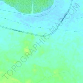 Mapa topográfico Petalaca, altitud, relieve