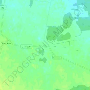 Mapa topográfico Chaikino, altitud, relieve