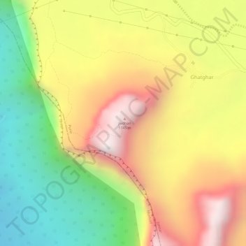 Mapa topográfico jivdhan fort, altitud, relieve