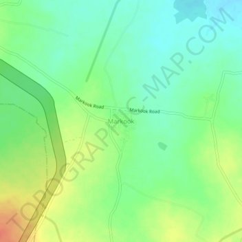 Mapa topográfico Markook, altitud, relieve