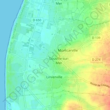 Mapa topográfico La Grande Jeannerie, altitud, relieve