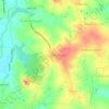 Mapa topográfico Kurunthencode, altitud, relieve