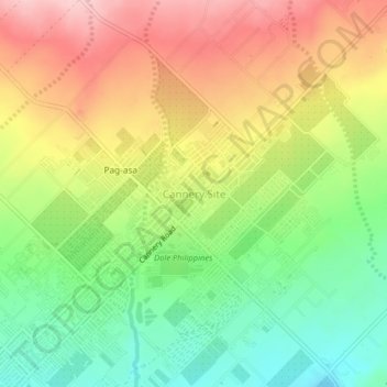 Mapa topográfico Cannery Site, altitud, relieve