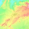 Mapa topográfico Barentu, altitud, relieve