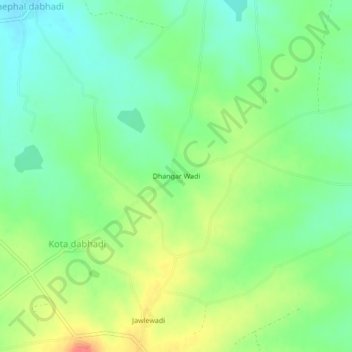 Mapa topográfico Dhangar Wadi, altitud, relieve